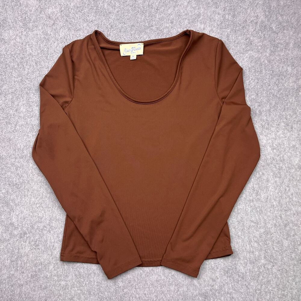 your favorite by pacsun shirt brown long sleeve medium